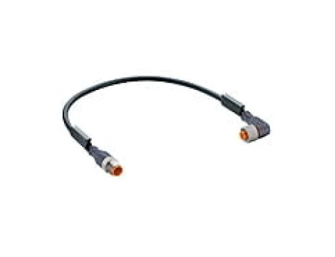 Kabel konfekcjonowany obustronnie M12 4-PINowy męskie proste żeńskie złącze kątowe czarny PUR RST 4-RKWT 4-225/2 M