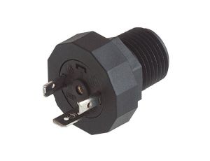 Złącze DIN gwintowane typ A 3-pin (2+1PE) czarny 400 V AC/DC 16 A GSP 212 1/2-14 NPTF-1