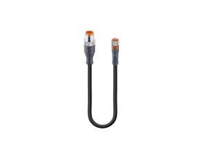 Kabel konfekcjonowany obustronnie zakończony złącza M12 męskie M8 żeńskie proste 3 pinowe RST 3-RKMV 3-224/0,6 M