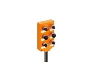 Koncentrator aktuator/sensor z wskaźnikiem LED górne porty 6-portowy gniazda M12 4-pinowe ASB 6/LED 5-4-330/5 M