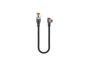 Kabel konfekcjonowany obustronnie zakończony złącza M12 męskie proste M8 żeńskie kątowe 3-pinowe RST 3-RKMWV/LED A 3-224/10 M