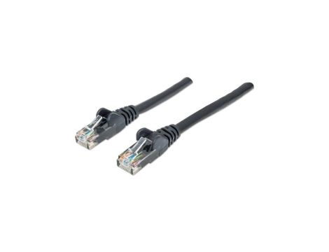 Patchcord Cat5E UTP 0,5M Czarny 100 Miedź 318143