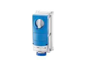 Gniazdo stałe 3P 63A 230V niebieskie z rozłącznikiem 6h IP66 ELIT00705