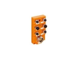 Koncentrator aktuator/sensor z wskaźnikami LED 6xM12 5-pinowy 2 sygnały na gniazdo z szybkozłączką M23 19 pin ASBSV 6/LED 5