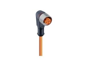 Kabel konfekcjonowany jednostronnie M12 5-pinowy złącze żeńskie kątowe samoblokujący gwint PVC pomarańczowy RKWT 5-56/2 M