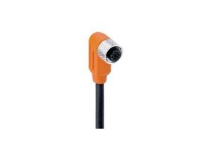 Kabel konfekcjonowany M12 4-pinowy złącze żeńskie kątowe gwintowane kodowanie A ekranowany PUR czarny RKWTS 4-288/5 M