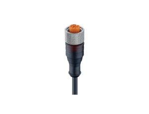Kabel konfekcjonowany jednostronnie złącze M12 żeńskie proste 4-pinowe z gwintem samoblokującym RKT 4-225/10 M