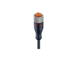 Kabel konfekcjonowany jednostronnie złącze M12 żeńskie proste 4-pinowe z gwintem samoblokującym PUR RKT 4-225/15 M