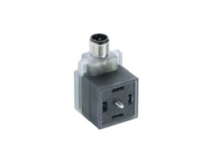 Adapter złącza zaworowego DIN EN 175301-803 typ A ze złączem M8 męskim ze wskaźnikiem LED VAD 1A-1-3-M8-3