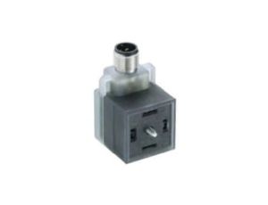 Adapter złącza zaworowego DIN EN 175301-803 typ A ze złączem M12 męskim ze wskaźnikiem LED VAD 1A-1-3-M12-5