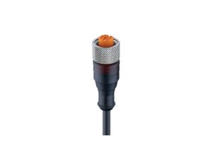 Kabel konfekcjonowany jednostronnie zakończony złącze M12 żeńskie proste z gwintem samoblokującym 5-pin RKT 5-228/20 M