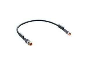 Kabel konfekcjonowany obustronnie zakończony złącza M8 4-pin żeńskie proste M12 męskie proste RST 4-RKMV 4-225/0,6 M