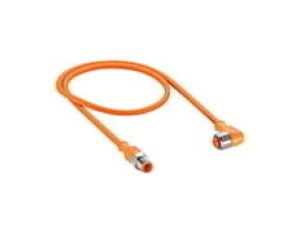 Kabel konfekcjonowany obustronne złącze M12 4-pinowe męskie proste żeńskie kątowe PVC pomarańczowy PRST 4-PRKWT 4-07/5 M