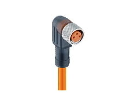 Kabel konfekcjonowany sensor/aktuator M8 jednostronnie zakończony 3-polowy żeńska złącze kątowe RKMWV 3-06/10 M