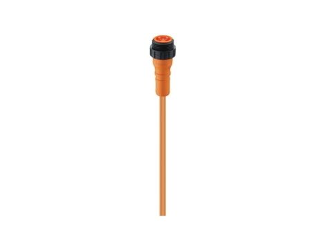 Kabel zasilający jednostronnie zakończony 7/8 męskie proste 3-pin(2+PE) pomarańczowa obudowa 230 V AC/DC 12 A PVC RS 30-01/2 M