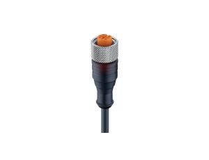 Kabel konfekcjononowany jednostronnie M12 żeńskie proste 3-pinowe kodowanie A przeźroczysta obudowa RKT/LED A 4-3-224/10 M