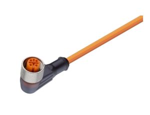 Kabel konfekcjonowany jednostronnie złącze M12 żeńskie kątowe 3-pinowe kodowanie A RKWT/LED C 4-3-06/2 M