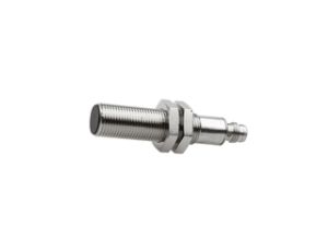 Czujnik indukcyjny M12x1 dł: 60mm zabudowany Sn: 3 10-30VDC PNP NO wtyk M8 3-PIN IP67 mosiądz niklowany IB120170