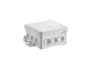 Puszka naścienna 100x40x100mm z dławnicą zintegrowaną samozatrzaskowa, bezhalogenowa, seria FASTBOXiHOOK biała IP54 NS7 35349106