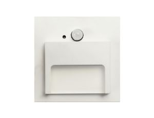 Oprawa Ontario PIR biała 1,5W neutralna 12V DC 9 led smd 3014 kwadrat do puszki fi 60 z czujką ruchu PIR