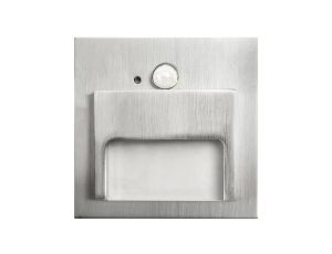 Oprawa Ontario PIR satyna 1,5W ciepła 12V DC 9 led smd 3014 kwadrat do puszki fi 60 z czujką ruchu PIR