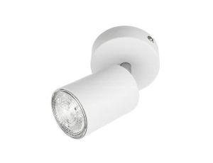Lampa Oprawa SIENA-ALU-W/S 1xgu10 biała ze srebrnym przegubem