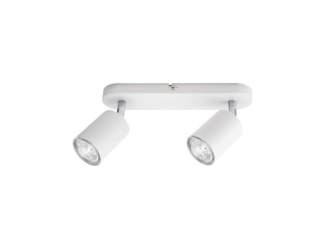 Lampa Oprawa SIENA-ALU-W/S 2xgu10 biała ze srebrnym przegubem