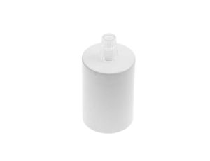 Metalowa osłona oprawki E27 biała do kabla w oplocie i lamp