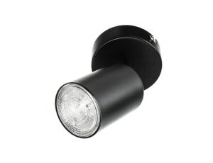 Lampa Oprawa SIENA-ALU-B/S 1xgu10 czarna ze srebrnym przegubem