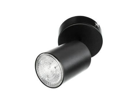 Lampa Oprawa SIENA-ALU-B/S 1xgu10 czarna ze srebrnym przegubem