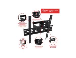 UCHWYT DO TV LCD/LED 22-55 35KG AR-53 ART reg. pion i poziom