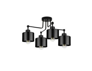 Lampa LOFT ABI P2 czarna 4xE27 plafon