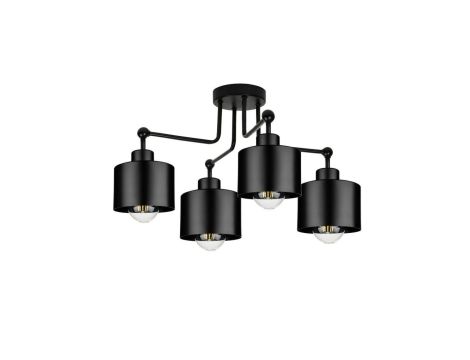 Lampa LOFT ABI P2 czarna 4xE27 plafon