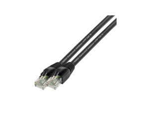 Patchcord zewnętrzny linka UTP kat.6 PVC+PE czarny 10m NEKU