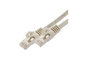 Patchcord S/FTP kat.6A PiMF kabel sieciowy LAN 2x RJ45 PoE szary 0,5m NEKU