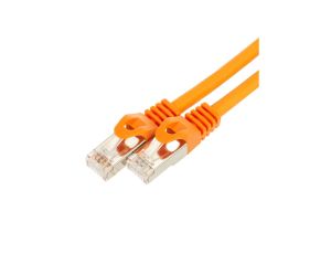 Patchcord S/FTP kat.7 PiMF kabel sieciowy LAN 2x RJ45 PoE pomarańczowy 5m NEKU