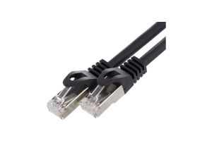 Patchcord S/FTP kat.6A PiMF kabel sieciowy LAN 2x RJ45 PoE czarny 3m NEKU