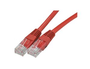 Patchcord UTP kat.5e kabel sieciowy LAN 2x RJ45 czerwony 3m NEKU