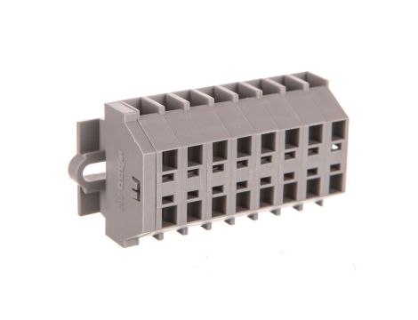 Listwa zaciskowa 2-przewodowa 1,5mm2 8-torowa szara mocowanie śrubowe 260-108 /50szt./