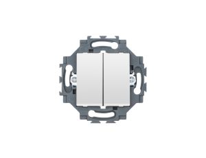 Łącznik schodowy podwójny 1P 10 AX, samozaciski, biały, Dahlia GW35052W