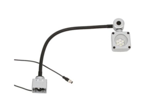 Oświetlenie LED na gęsiej szyi 500x80mm białe światło 9W 5000lx 5000K 24VDC złącze M12 4-PIN 3m IP67 EB800120