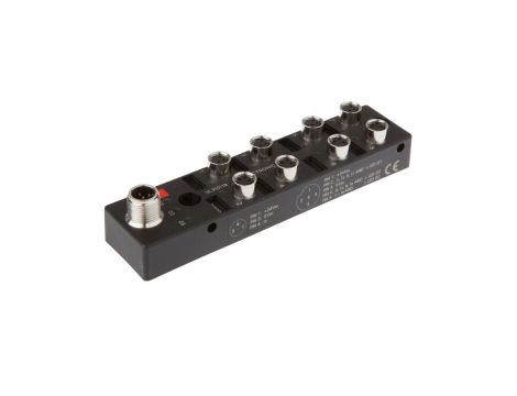 Moduł logiczny 27x130x31mm AND 2x4x 10-30V DC -30-85 stC złącze M8 żeńskie 3-pinowe złącze M12 męskie 5-pinowe IP67 VL310118