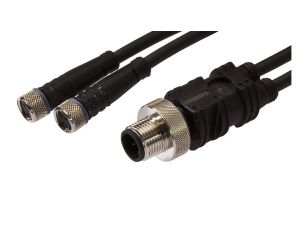 Złącze do samokonfekcjonowania 2xM8 żeńskie 3-PINowe proste M12 męskie 4-PINowe proste 3x0,34mm IP67 VK030E84