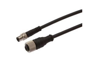 Złącze do samokonfekcjonowania M12 proste żeńskie 4-pinowe M8 męskie proste 4-pinowe 4x0,34mm PUR IP67 VK100F65