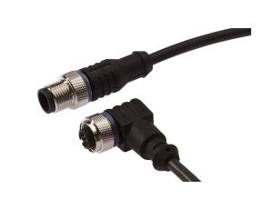 Złącze do samokonfekcjonowania M12 żeńskie 4-pinowe kątowe M12 męskie 4-pinowe proste 4x0,34mm PUR 240V IP67 VK060F21