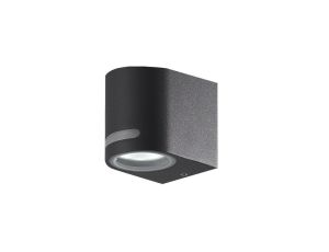 Oprawa elewacyjna WALLY-1-O-B-G GLASS 1xGU10 IP44 czarna