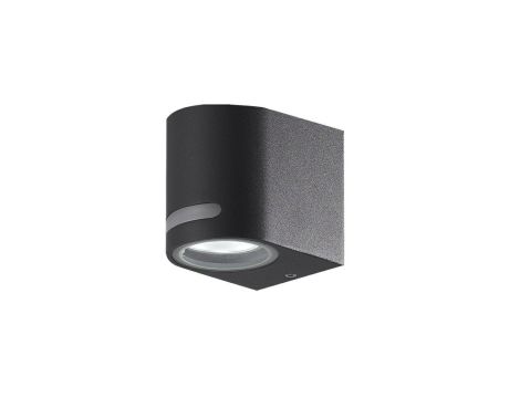 Oprawa elewacyjna WALLY-1-O-B-G GLASS 1xGU10 IP44 czarna