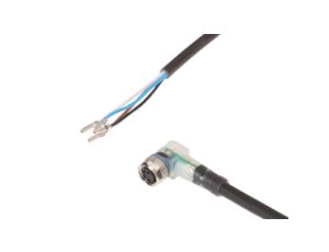 Złącze do samokonfekcjonowania M8 żeńskie kątowe 4-pin końcówka niezarobiona 4x0,34mm PUR IP67 wyświetlacz LED VK200471