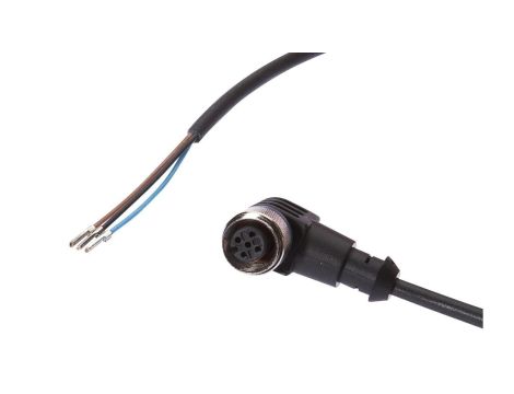 Kabel konfekcjonowany jednostronnie złącze M12 żeńskie kątowe 3 -PINowe 3x0,34 mm2 PUR 5m O4,3 mm 250 V -30-90C IP67 VK500021