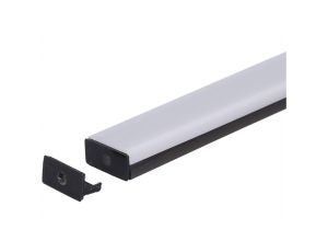 Zaślepka PCV Max czarna z otworem